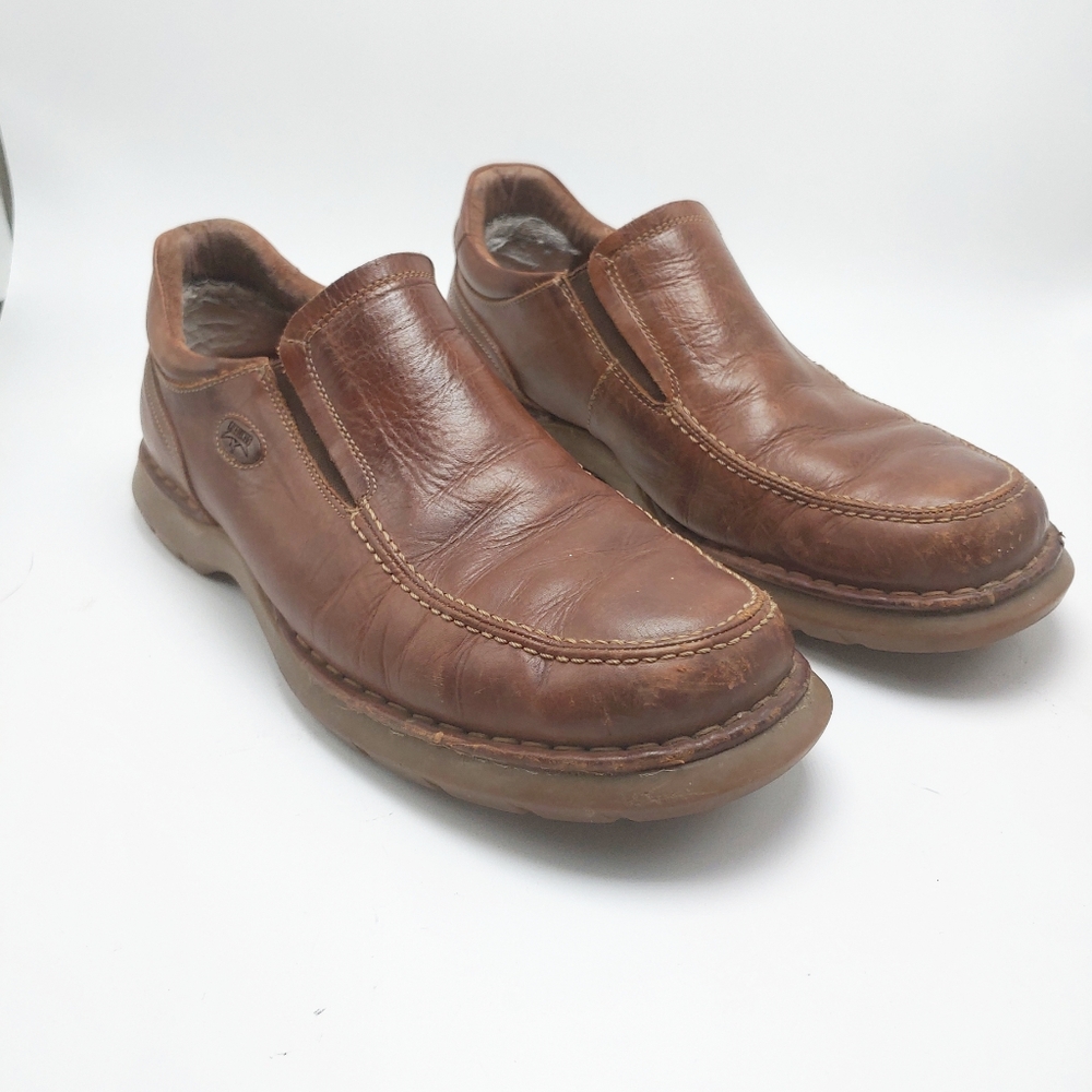 Pikolinos Brown Leather Slip On Shoes 44 EU 10 US